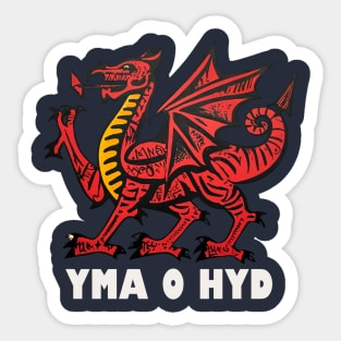 Welsh Dragon Yma O Hyd Sticker